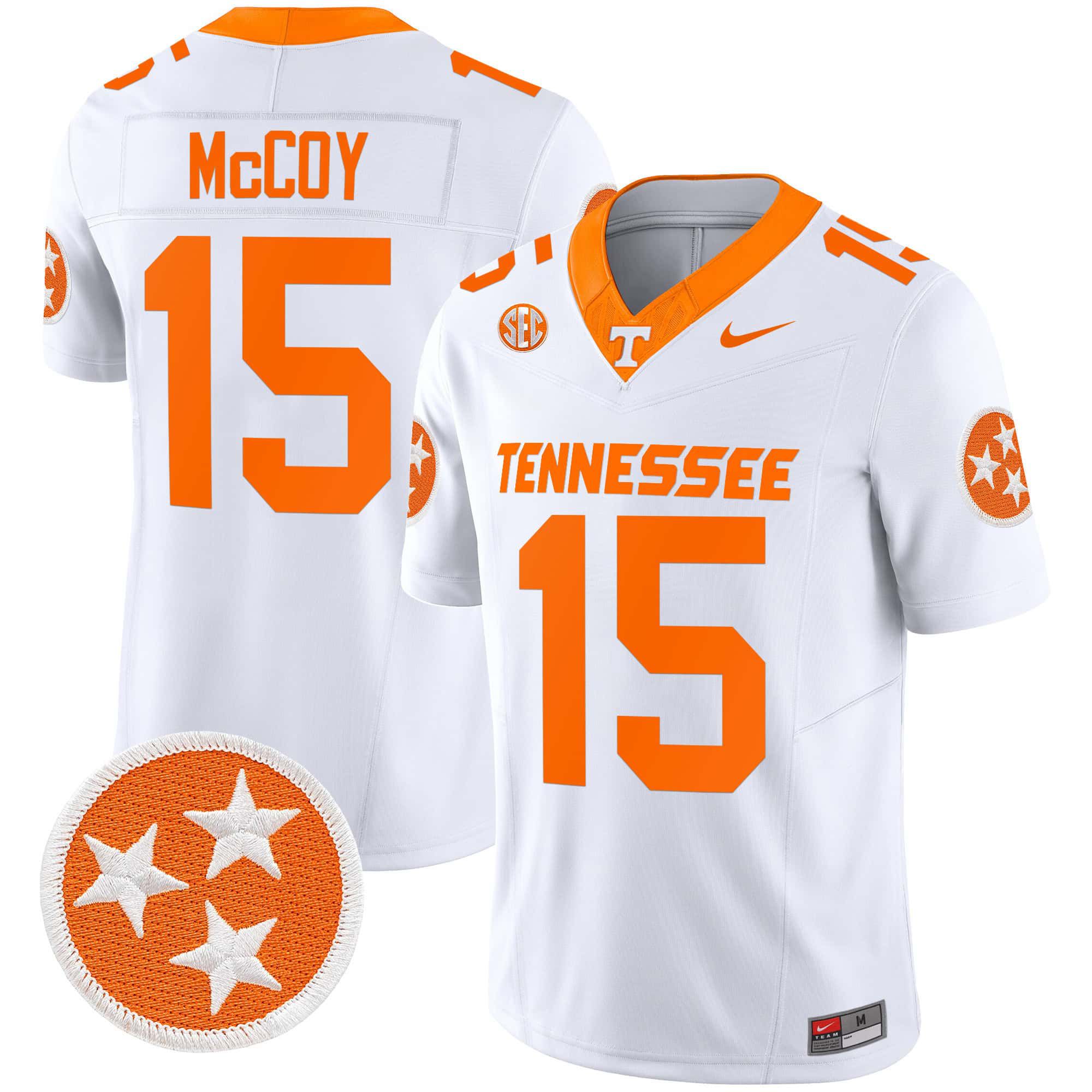 Men Tennessee Volunteers #15 Mccoy White 2024 Nike Vapor Limited NCAA Jersey